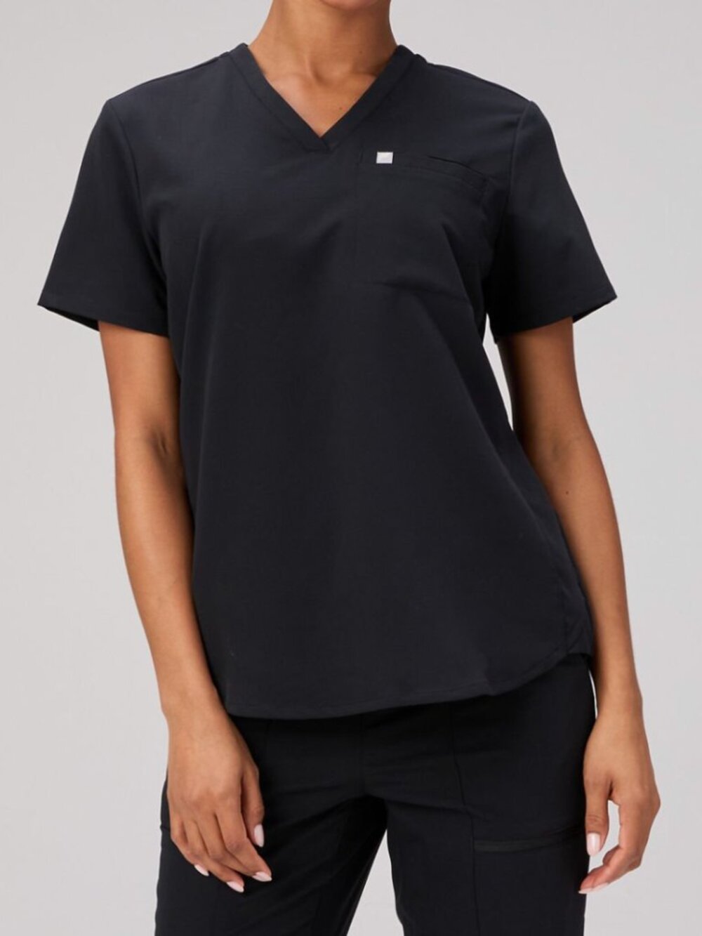 Fabletics Vital Scrub Top in Black